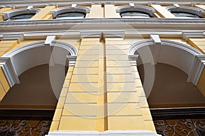 European building in Senado Square in Macau photo