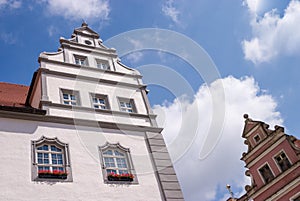 Detail of european houses in Wittenberg