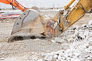 Detail of an excavator