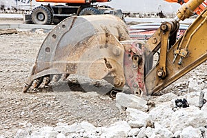 Detail of an excavator