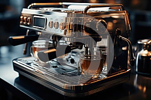 Detail of EXPRESS COFFEE PASTED OF THE COFFEE MACHINE generated by