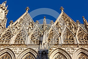 Detail of the Exterior of St. Stephen`s Cathedral in Vienna