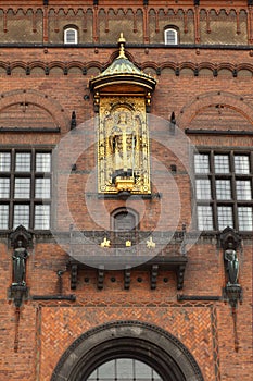 Detail of facade of Copenhagen City Hall