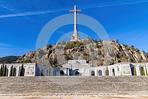 Detail of the facade of El Valle de los Caidos valley of the fallen in madrid photo