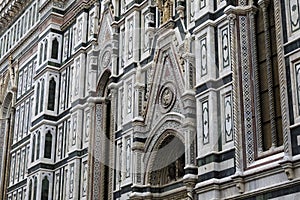 Detail of the facade of Florence Cathedral