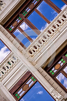 Detail of the Facade of the Palace in the Plaza de Soledad in Badajoz (Spain photo