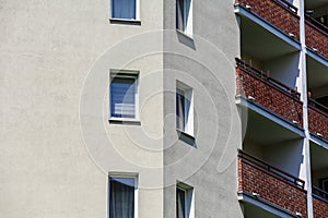 Detail of the facade of a residential building