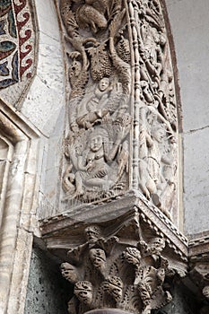 Detail on Facade of San Marcos - St Marks Cathedral Church, Venice