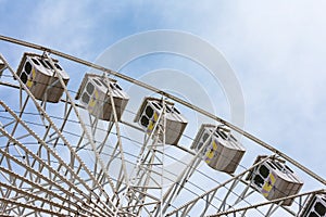 Detail of a Fair Ferris Wheel. fair of fair. Fair wheel. Noria.