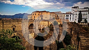 Detail of the famous 'Puente Nuevo' in the Andalusian city of Ronda