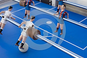 Detail of figure table football players