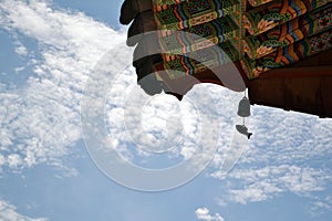 The detail of fish ornaments on Korean Buddhist Temple. Pic was