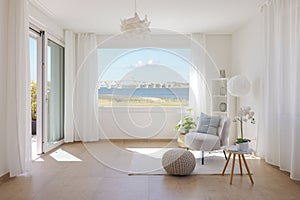 Detail of flat with sea view. Romantic and holiday space