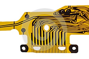 Detail of flexed printed circuit