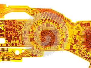 Detail of flexed printed circuit