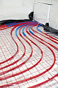 Detail of floor heating system