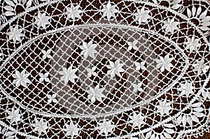 Detail of floral lace design. photo