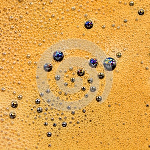 Detail of the foam of an espresso coffee photo