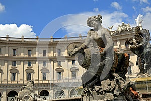 Detail of Fontana delle Naiadi in Piazza della Republica. Rome