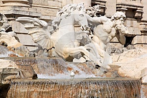 Detail of Fontana di Trevi, Rome, Italy