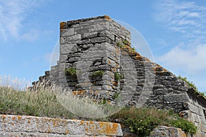 Detail of Fort du Cabellou, Southern Brittany photo