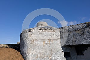 Detail of fortress and stronghold made of concrete