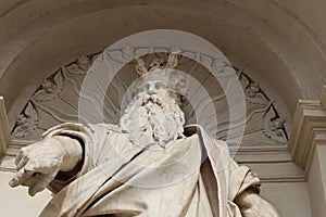 Detail of the fountain of Moses, Rome, Italy