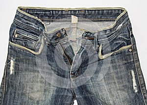 Detail front blue jeans