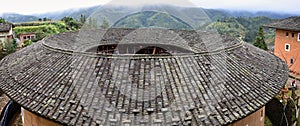 The detail of the Fujian Tulou, the Chinese rural earthen dwelling unique to the Hakka minority in Fujian province in China