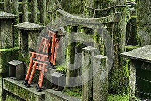 Detail of Fushimi Inari altar, Kyoto, Japan.