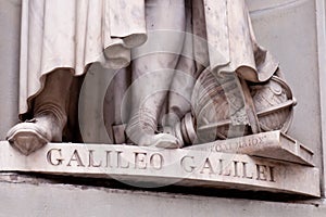 Detail of Galileo sculpture