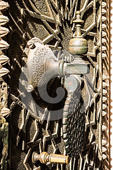 Detail of the gate of Mardrasa Bou Inania, Fez, Morocco