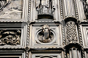 Detail of the gate of St. Isaac's Cathedral in St. Petersburg.