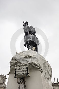 General Jose de San Martin Equestrian Statue in Lima, Peru