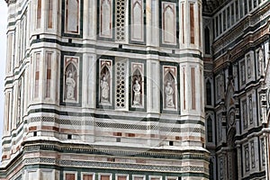 Detail of Giotto\'s Bell Tower in Florence
