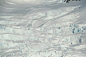 Detail. Glacier icefall, photo