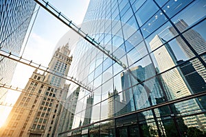 Detail glass building background photo