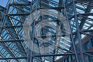 Detail of a glass business building