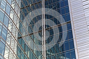 Detail of a glass steel faÃ¯Â¿Â½ade of business building in Warsaw