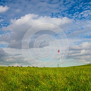 The detail of golf course and autumn landscape