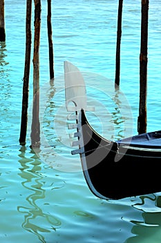 Detail of gondola, Venice Grand Canal