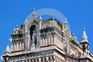 Detail of Gothic Church of Our Lady of Lourdes Rijeka Croatia