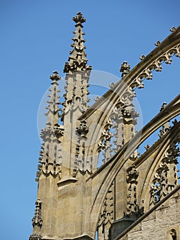 Detail of gothic portico, St. Barbora cathedral