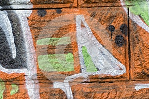 Detail of a graffiti art on a wall