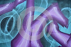 Colorful abstract patterns on a wall photo