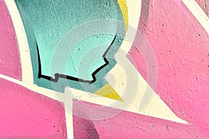 Colorful abstract patterns on a wall photo