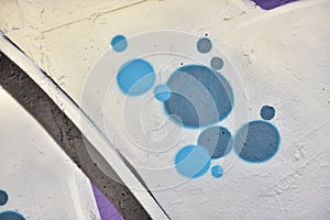 Colorful abstract patterns on a wall photo