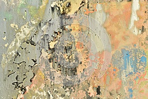 Colorful abstract patterns on a wall photo
