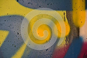 Colorful abstract patterns on a wall photo