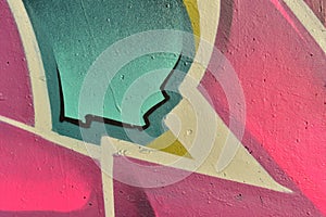 Colorful abstract patterns on a wall photo